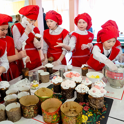 Мастер-класс в школе № 35 по приготовлению несколько видов куличей